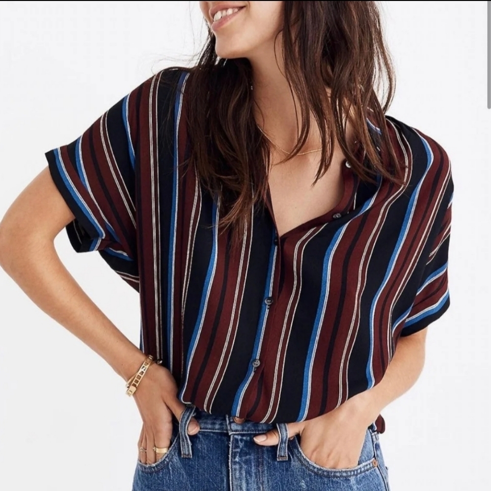 Madewell Striped Button Up size L